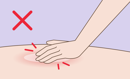 Image of a Hand tapping on skin